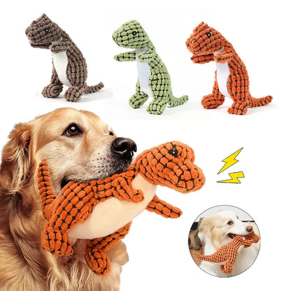 Chew-Proof Dinosaur Interactive Dog Toy