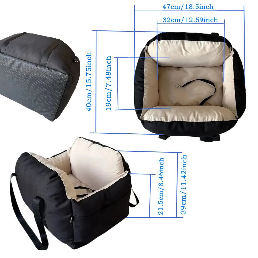 Travel Safety Puppy Dog Car Seat Bed - First Class